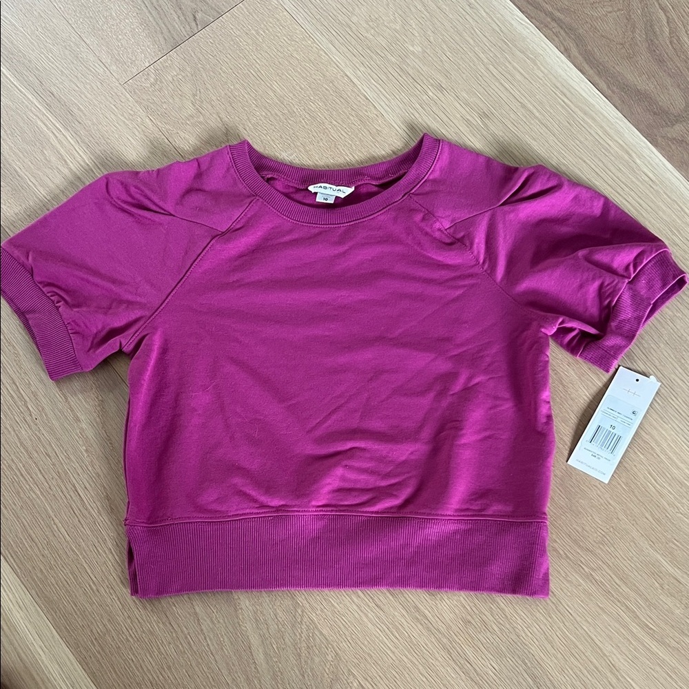 NEW Habitual Kid Magenta Short Sleeve Top and Shorts Set - Picture 4 of 8